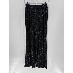 Truth by Republic Sequin Pants Womens 2 Black Lined Stretchy Party Mid Rise Zip